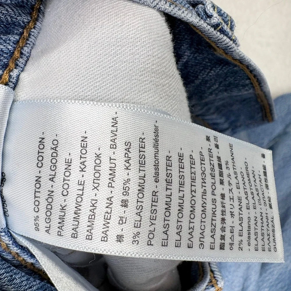 Levis 505 Regular Fit‎ Mens Jeans 36x32 Light Wash Blue Stretch 00505-2958